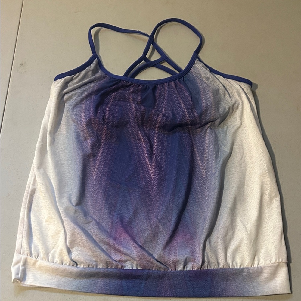 Prana Blue and Purple Gradient Tank Top